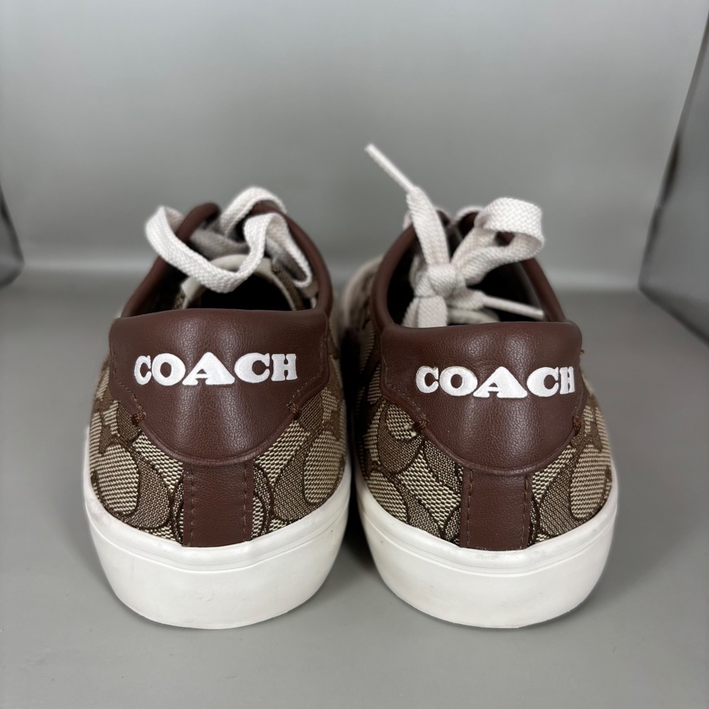 Coach Citysole Skate Khaki Signature Jacquard Sneakers C2705 Brown Women 6B - Picture 2 of 6